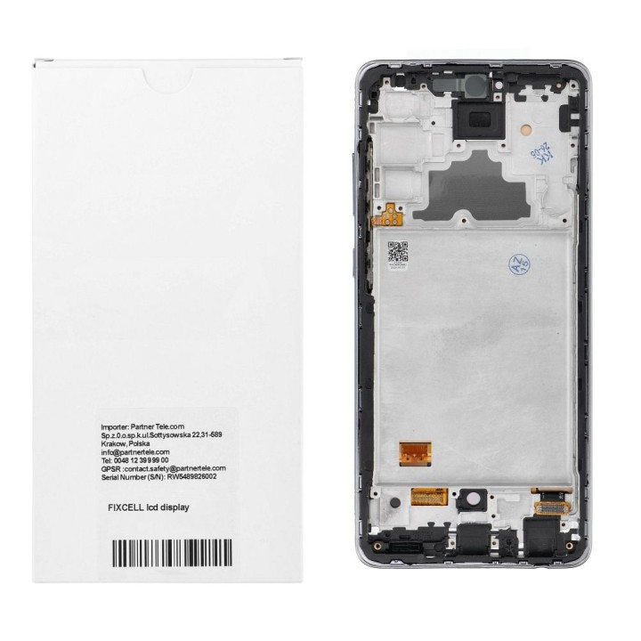 REWA LCD display for SAMSUNG A72 4G OLED black with frame
