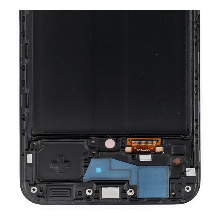 REWA LCD display for SAMSUNG A50 OLED black with frame