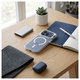 Etui na iPhone 18 Pro Max / 17 Pro Max Forcell F-Protect Shadow Stand Premium zgodne z MagSafe srebrne 0INT