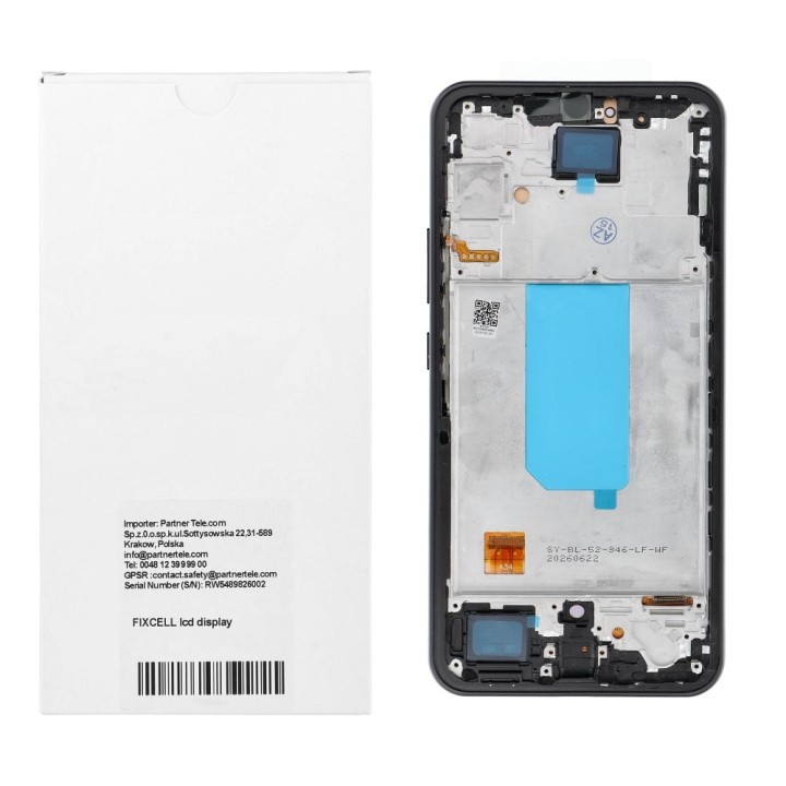 REWA LCD display for SAMSUNG A34 5G OLED black with frame