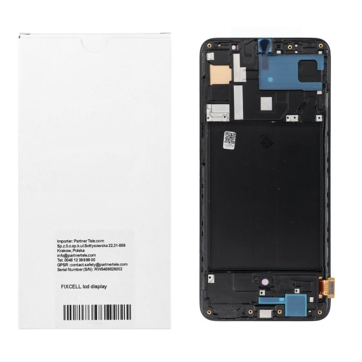 REWA дисплей LCD для SAMSUNG A70 OLED черный с рамкой
