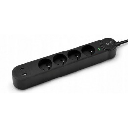 Power strip 4 socket + USB A + USB C Art FU915 3 m black