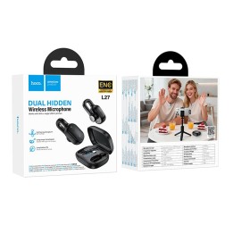 Петличний мікрофон бездротовий USB-C Hoco L27 чорний