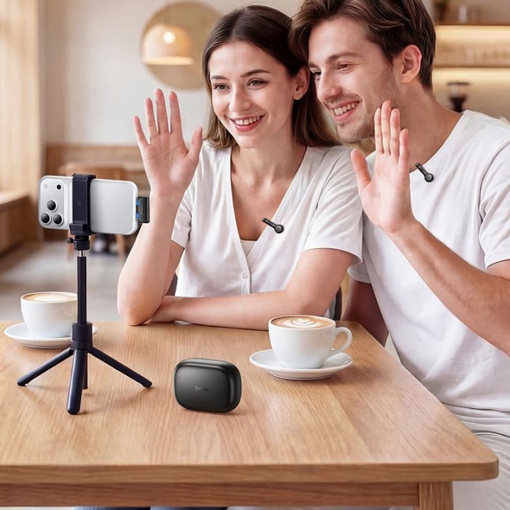 Петличний мікрофон бездротовий USB-C Hoco L27 чорний