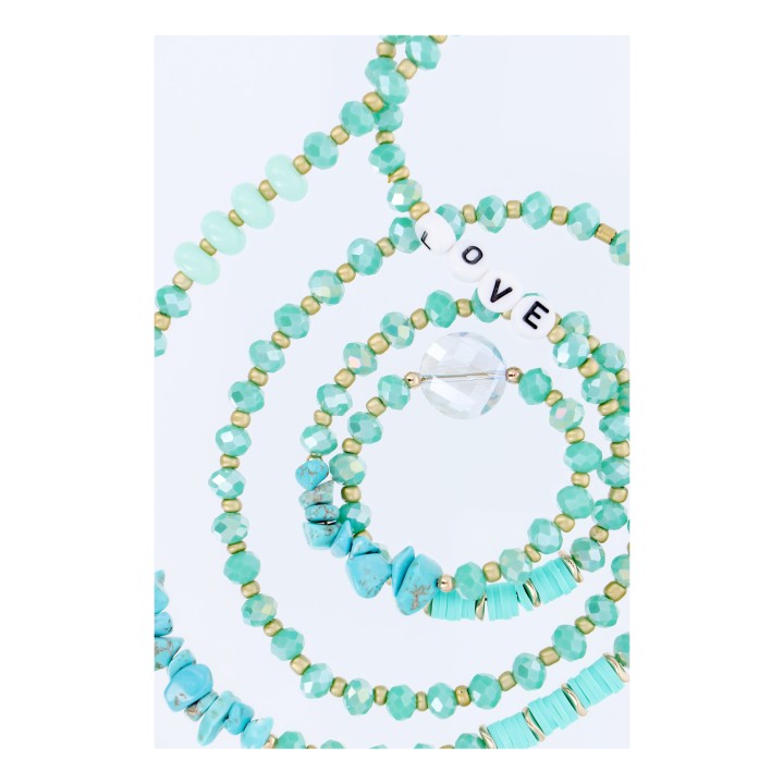 Phone lanyard, phone charm - STONE / cord length 82cm (41cm loop length) / neck strap - turquoise