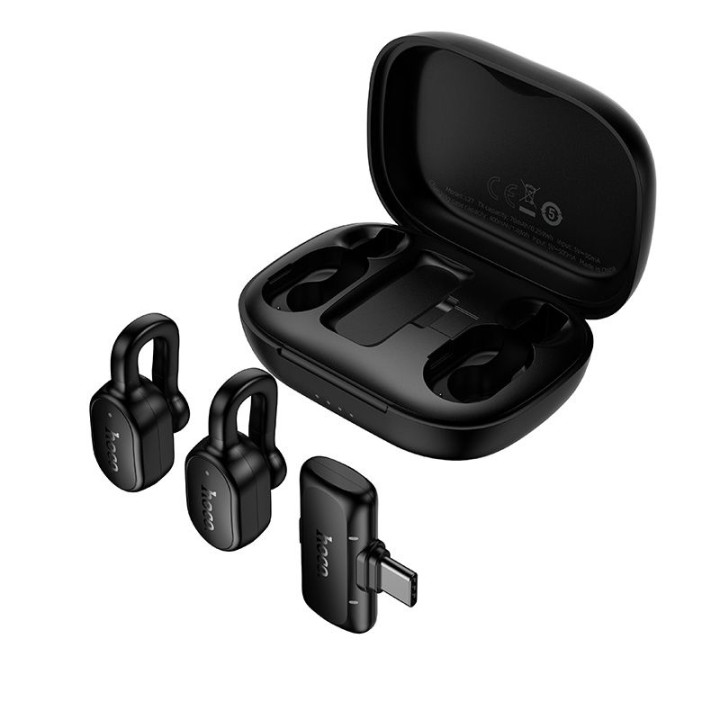 Lavalier microphone wireless USB-C Hoco L27 black