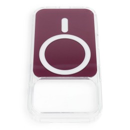 Case for iPhone 18 Pro / 17 Pro Clear Fusion Mag Cover compatible with MagSafe burgundy