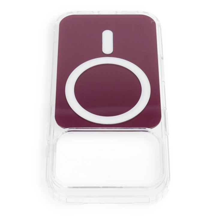 Чехол для iPhone 18 Pro / 17 Pro Clear Fusion Mag Cover совместимый с MagSafe бордовый