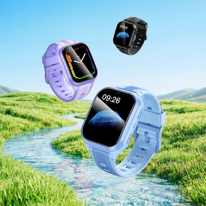 Смарт-часы для детей 1,69" 4G GPS с функцией разговоры Hoco Y108 фиолетовые