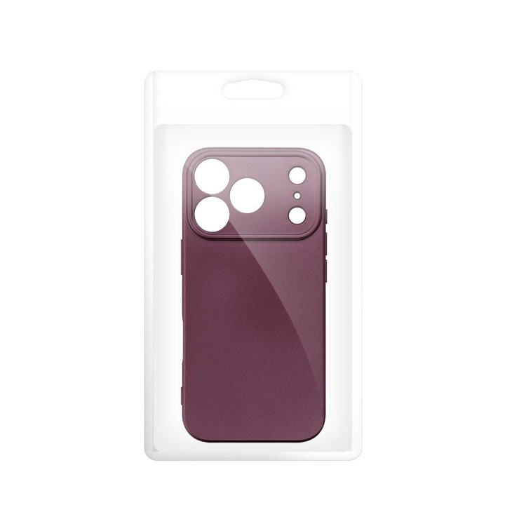 Чехол для iPhone 18 Pro Max / 17 Pro Max Metallic бордовый
