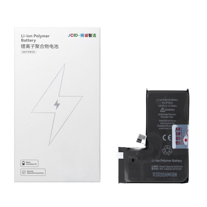 JCID Battery for iPhone 15 Pro (standard capacity)