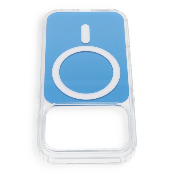 Case for iPhone 18 Pro / 17 Pro Clear Fusion Mag Cover compatible with MagSafe light blue