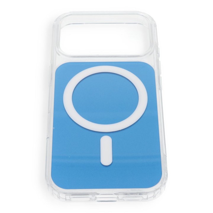 Case for iPhone 18 Pro / 17 Pro Clear Fusion Mag Cover compatible with MagSafe light blue