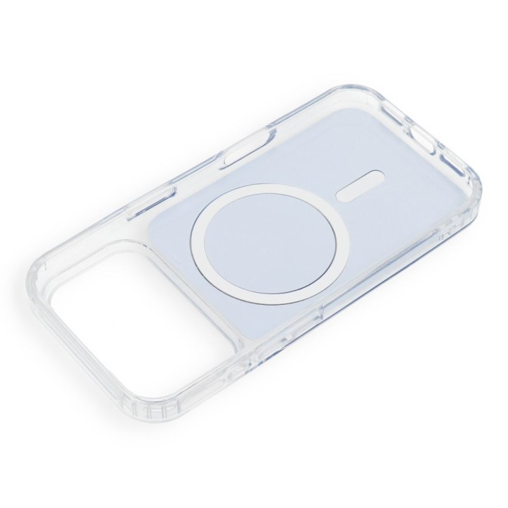 Case for iPhone 18 Pro / 17 Pro Clear Fusion Mag Cover compatible with MagSafe light blue