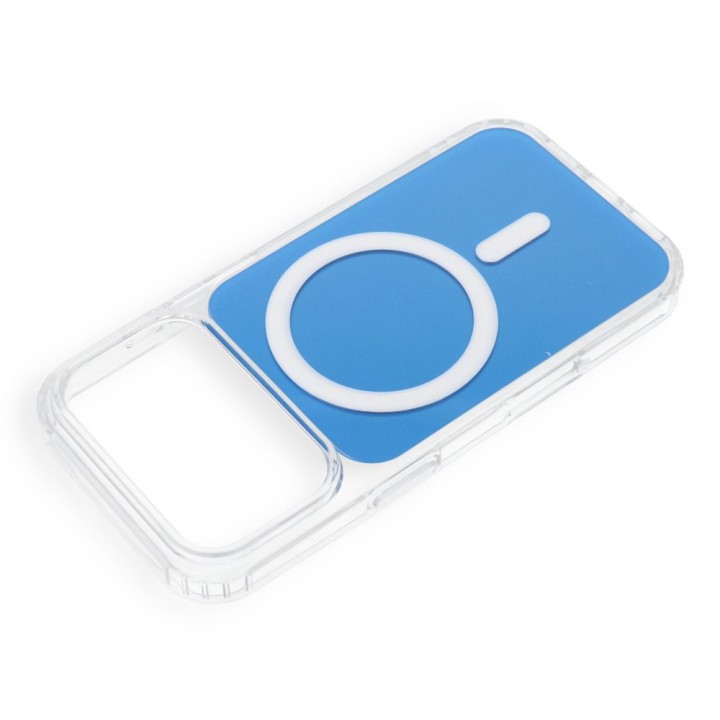 Case for iPhone 18 Pro / 17 Pro Clear Fusion Mag Cover compatible with MagSafe light blue