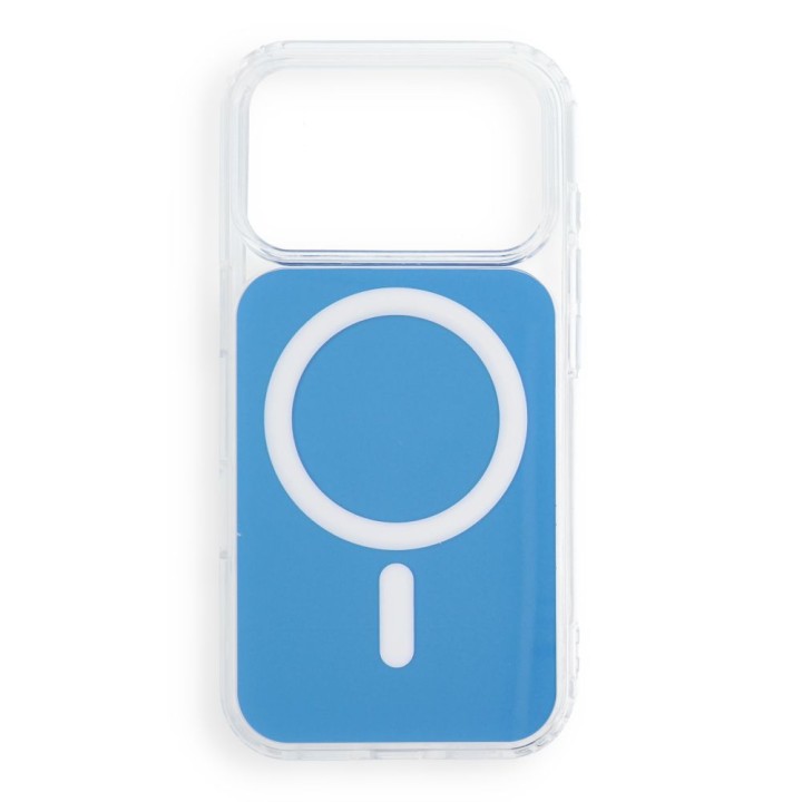 Чехол для iPhone 18 Pro / 17 Pro Clear Fusion Mag Cover совместимый с MagSafe голубой