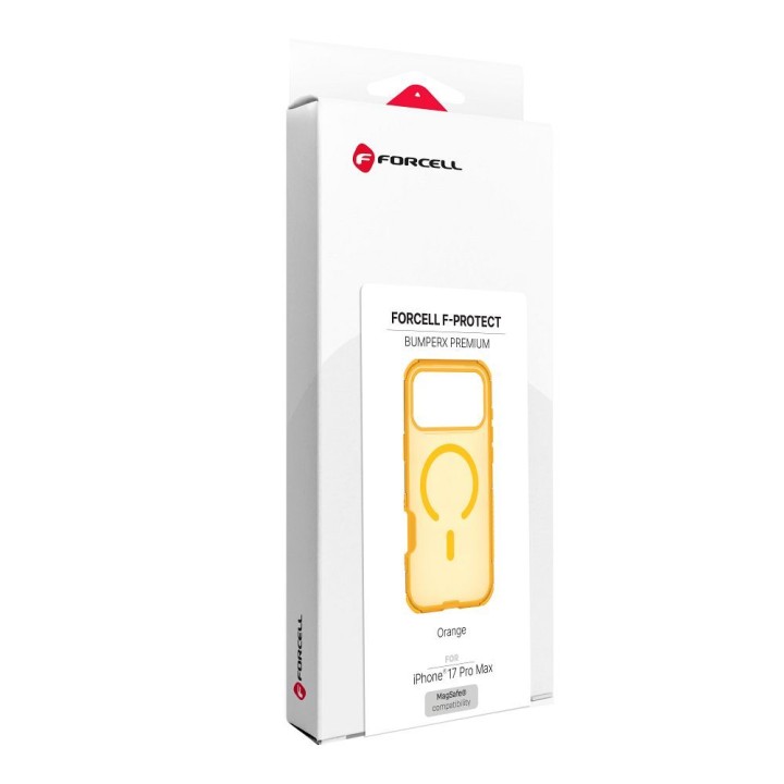 Чохол для iPhone 18 Pro Max / 17 Pro Max Forcell F-Protect BumperX Premium сумісний із MagSafe помаранчевий 0INT