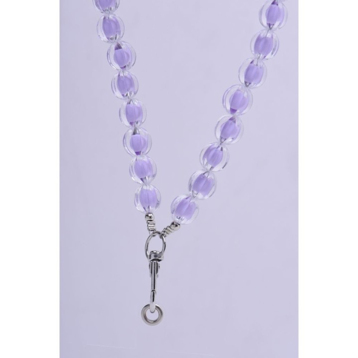 Phone lanyard, charm for phone - COLORFUL / cord length 120cm (60cm in a loop) / neck - purple