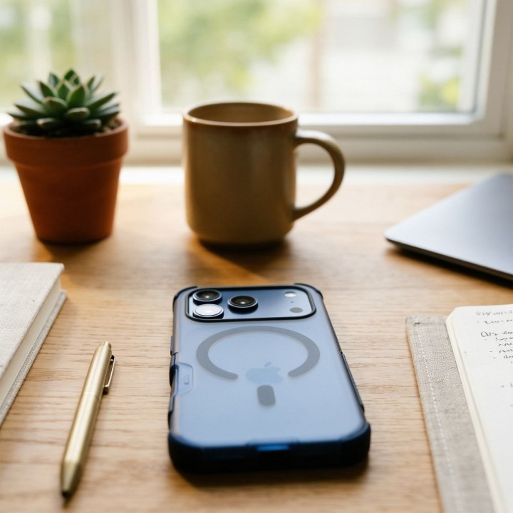 Case for iPhone 18 Pro / 17 Pro Forcell F-Protect BumperX Premium compatible with MagSafe navy blue 0INT