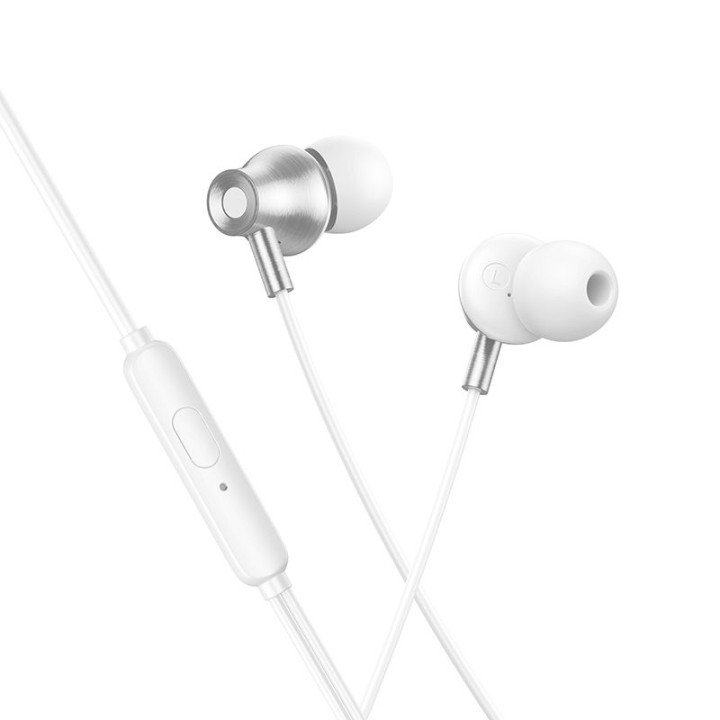 Headphones wired in-ear with microphone Jack 3,5 mm Hoco M119 silver