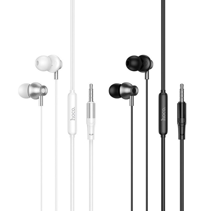 Wired in-ear headphones with microphone Jack 3,5 mm Hoco M119 silver