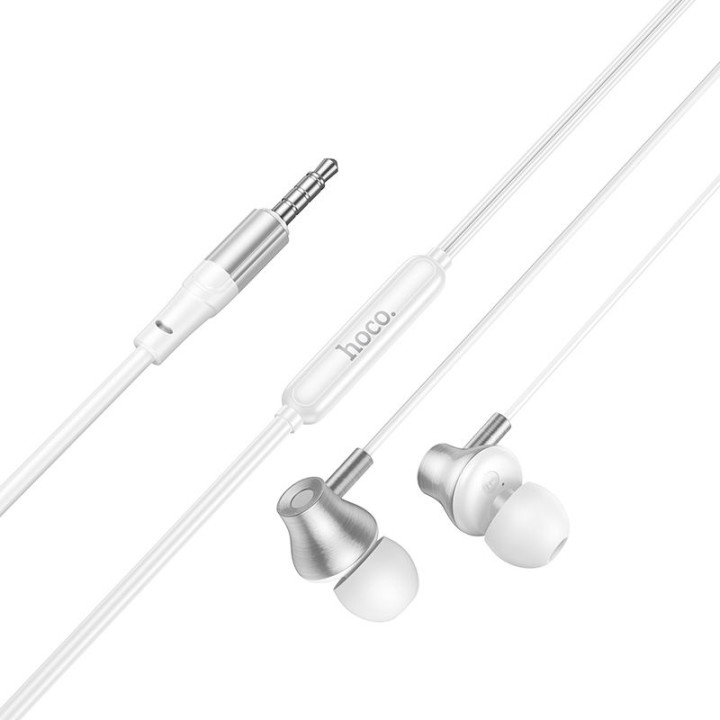 Headphones wired in-ear with microphone Jack 3,5 mm Hoco M119 silver