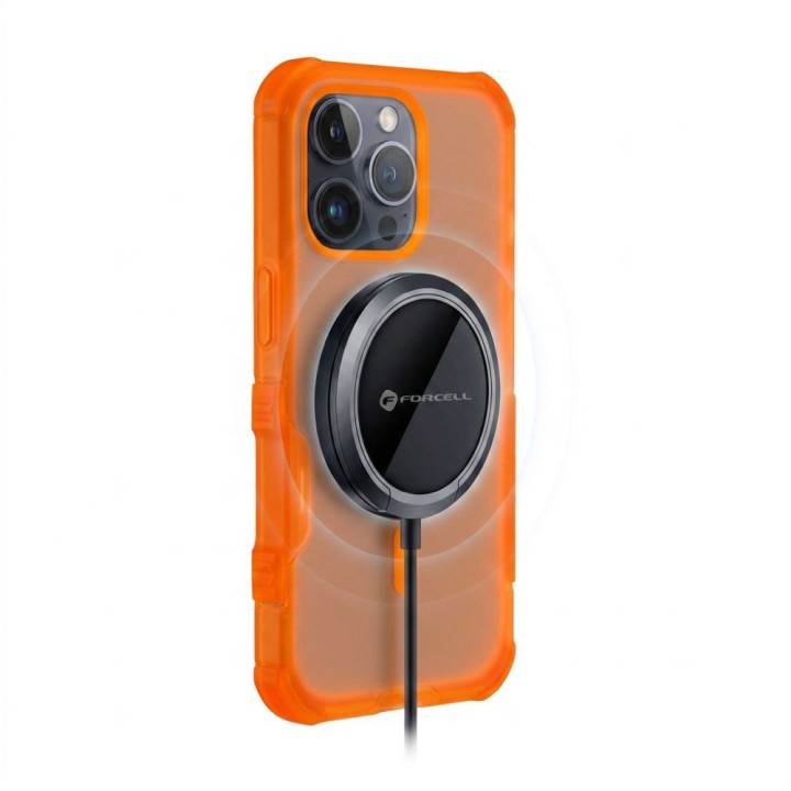 Case for iPhone 18 Pro / 17 Pro Forcell F-Protect BumperX Premium compatible with MagSafe orange 0INT