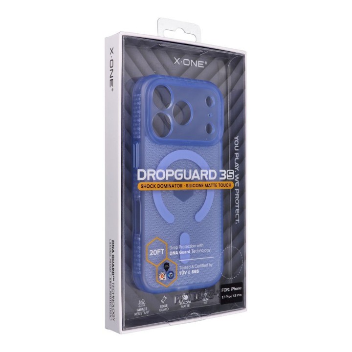 Чохол X-ONE Dropguard 3S Shock Dominator сумісний з Magsafe для iPhone 18 Pro / 17 Pro блакитний 0INT