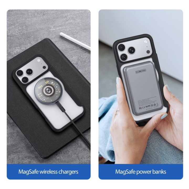 DUX DUCIS case SKIN X PRO compatible with Magsafe for iPhone 18 Pro / 17 Pro (Open Ring Version) black