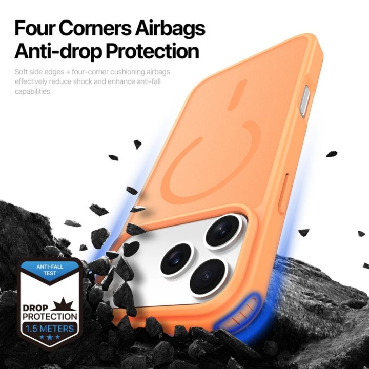 DUX DUCIS case YIND compatible with MagSafe for iPhone 18 Pro / 17 Pro (Open Ring Version) orange