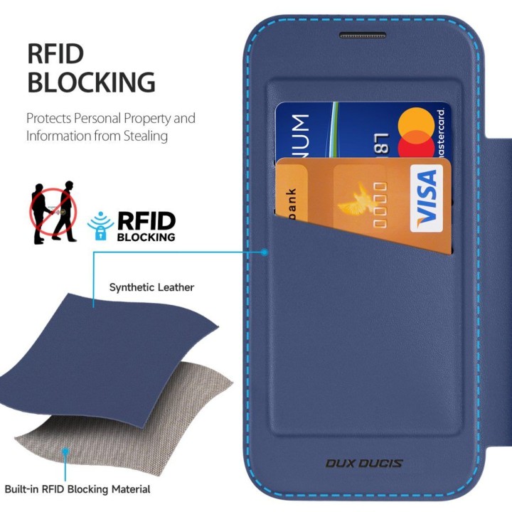 DUX DUCIS futerał SKIN X PRO kompatybilny z MagSafe do iPhone 18 Pro / 17 Pro (Open Ring Version) granatowy