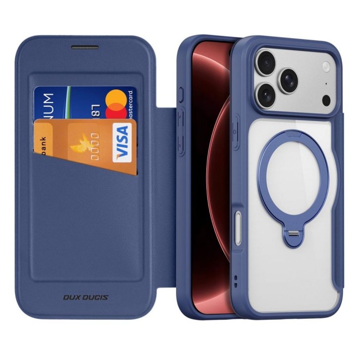 DUX DUCIS case SKIN X PRO compatible with MagSafe for iPhone 18 Pro Max / 17 Pro Max (Open Ring Version) navy blue
