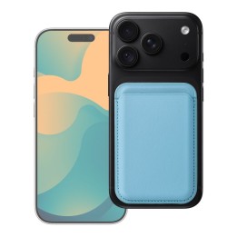 Case for card magnetic compatible with Magsafe MagWallet light blue