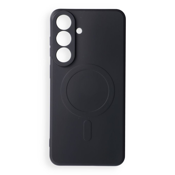 Case for Samsung S26 FE Silicone Mag Cover compatible with MagSafe (camera protection) black