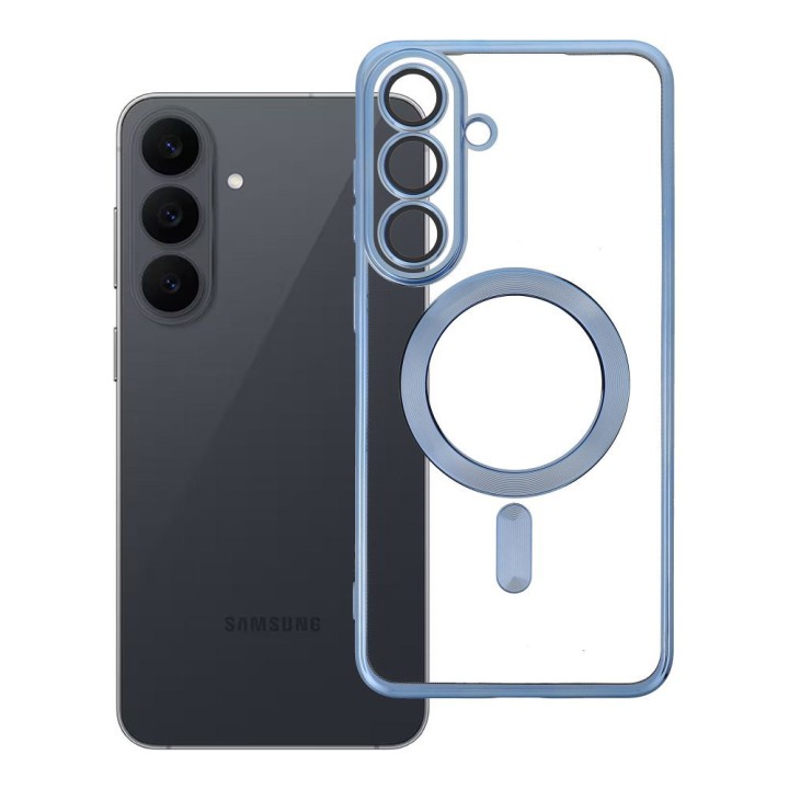 Case for Samsung S26 FE Electro Mag Cover compatible with MagSafe blue
