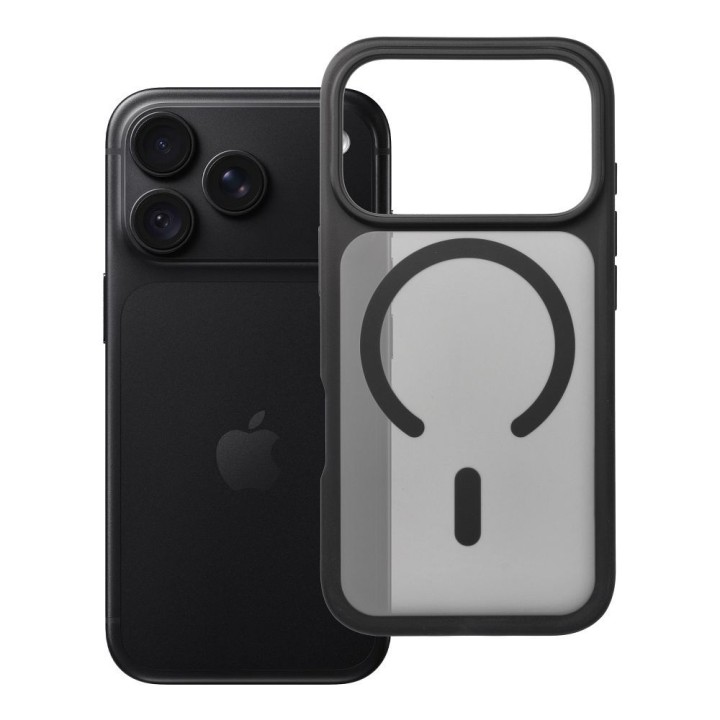 Etui na iPhone 18 Pro / 17 Pro Forcell F-Protect Smoke Hybrid Premium Lite zgodne z MagSafe czarne 0INT