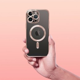 Case for Samsung A08 Electro Mag Cover compatible with MagSafe gold