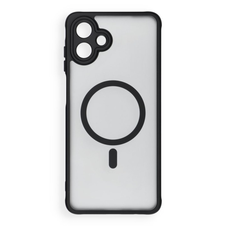 Case for Samsung A07 / A08 Full Matte Mag Cover compatible with MagSafe black