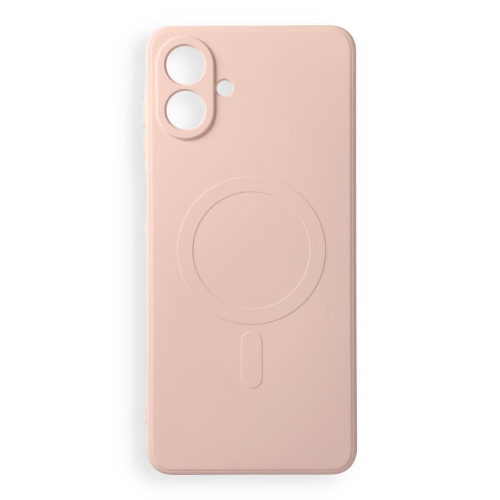Case for Samsung A08 Silicone Mag Cover MagSafe compatible (camera protection) pink