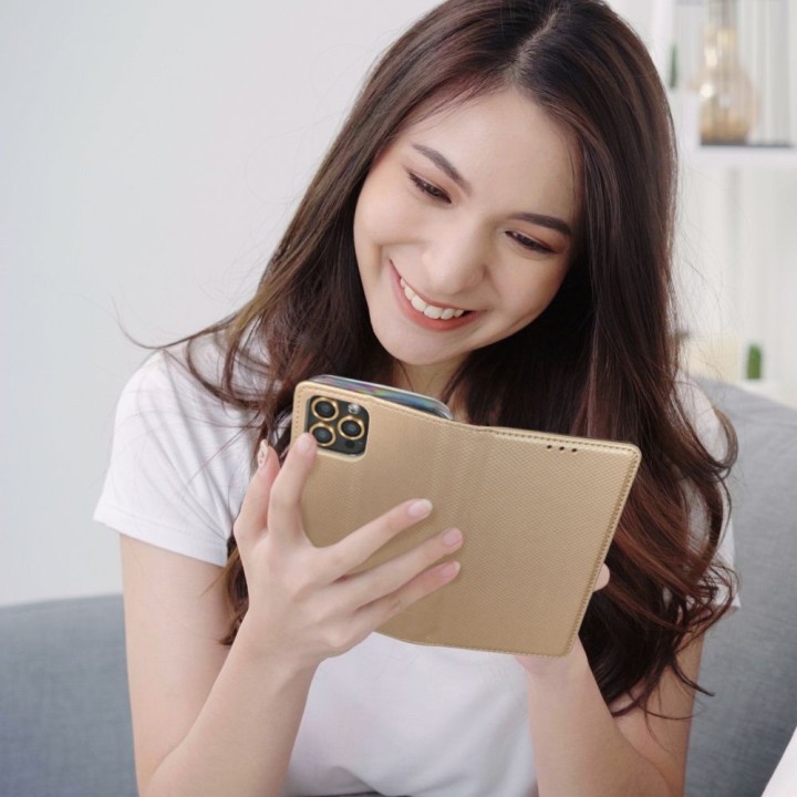 Чехол с клапаном для Oppo Reno 16 PRO 5G Smart Case Book золотой