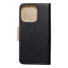Flip case for iPhone 15 PRO Fancy Book black-gold