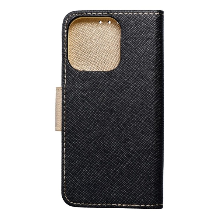 Flip case for iPhone 15 PRO Fancy Book black-gold