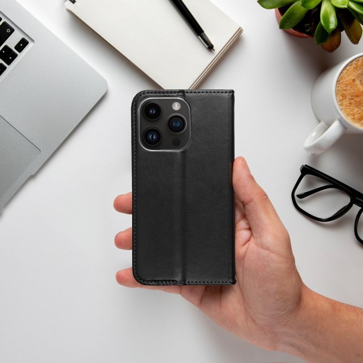 Чехол с клапаном для iPhone 15 PRO MAX Smart Magneto черный