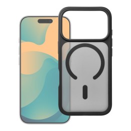 Etui na iPhone 16 Pro Forcell F-Protect Smoke Hybrid Premium Lite zgodne z MagSafe czarne 0INT