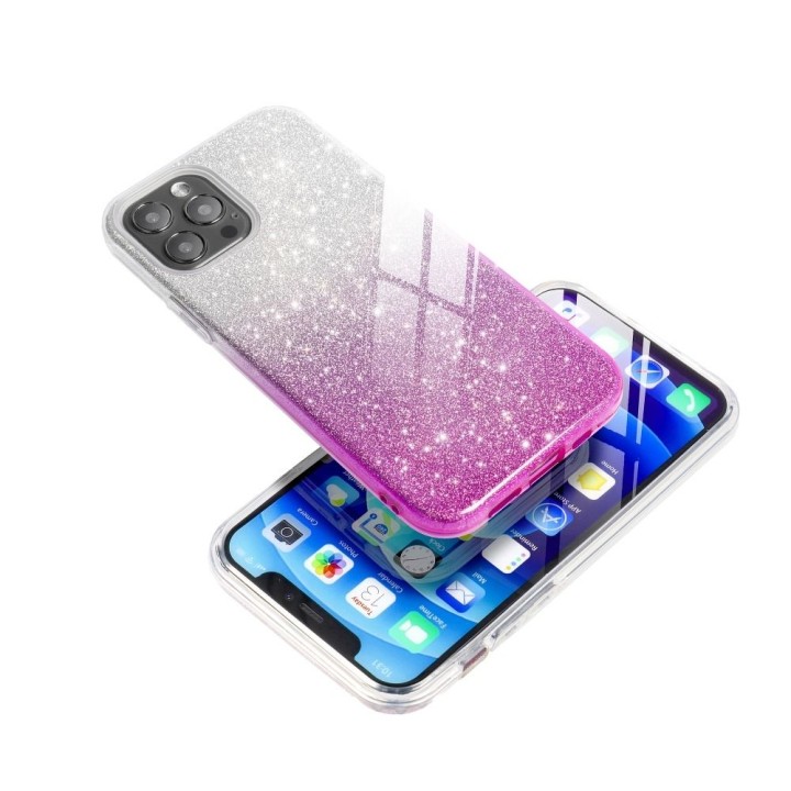 Futerał SHINING do IPHONE 7 Plus / 8 Plus transparentny różowy