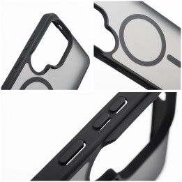 Case for Samsung S26 FE / S25 FE Forcell F-Protect Smoke Hybrid Premium Lite compatible with MagSafe black 0INT