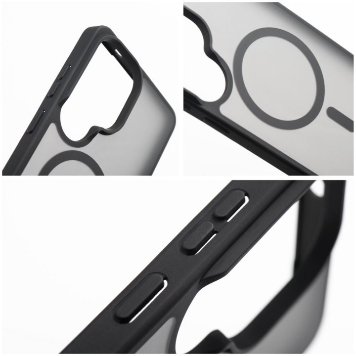 Etui na Samsung S26 FE / S25 FE Forcell F-Protect Smoke Hybrid Premium Lite zgodne z MagSafe czarne 0INT
