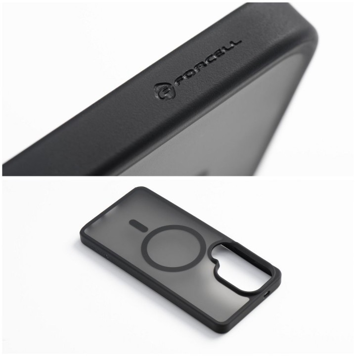 Чехол для Samsung S26 FE / S25 FE Forcell F-Protect Smoke Hybrid Premium Lite совместимый с MagSafe черный 0INT