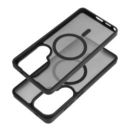 Case for Samsung A27 / A36 / A37 / A56 Forcell F-Protect Smoke Hybrid Premium Lite compatible with MagSafe black 0INT