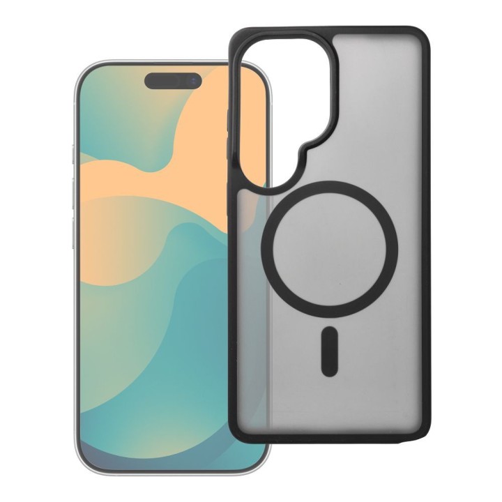 Чохол для Samsung S26 Forcell F-Protect Smoke Hybrid Premium Lite сумісний з MagSafe чорний 0INT